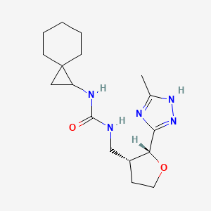 1-[[(2R,3R)-2-(5-methyl-1H-1,2,4-triazol-3-yl)oxolan-3-yl]methyl]-3-spiro[2.5]octan-2-ylurea