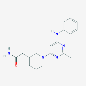 2-[1-(6-Anilino-2-methylpyrimidin-4-yl)piperidin-3-yl]acetamide