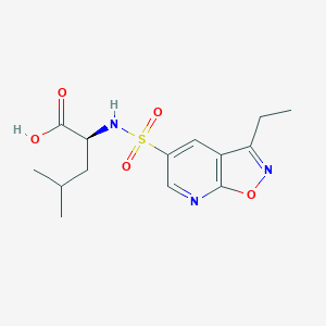 molecular formula C14H19N3O5S B7447695 (2S)-2-[(3-ethyl-[1,2]oxazolo[5,4-b]pyridin-5-yl)sulfonylamino]-4-methylpentanoic acid 