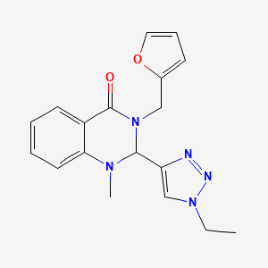 2-(1-ethyltriazol-4-yl)-3-(furan-2-ylmethyl)-1-methyl-2H-quinazolin-4-one