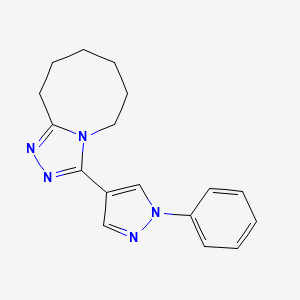 3-(1-Phenylpyrazol-4-yl)-5,6,7,8,9,10-hexahydro-[1,2,4]triazolo[4,3-a]azocine