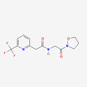 N-[2-(1,2-oxazolidin-2-yl)-2-oxoethyl]-2-[6-(trifluoromethyl)pyridin-2-yl]acetamide