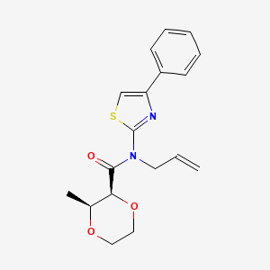 (2S,3S)-3-methyl-N-(4-phenyl-1,3-thiazol-2-yl)-N-prop-2-enyl-1,4-dioxane-2-carboxamide