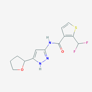 2-(difluoromethyl)-N-[5-(oxolan-2-yl)-1H-pyrazol-3-yl]thiophene-3-carboxamide