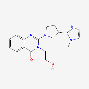 3-(2-Hydroxyethyl)-2-[3-(1-methylimidazol-2-yl)pyrrolidin-1-yl]quinazolin-4-one