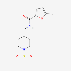 5-methyl-N-[(1-methylsulfonylpiperidin-4-yl)methyl]furan-2-carboxamide