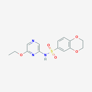 molecular formula C14H15N3O5S B7447812 N-(6-ethoxypyrazin-2-yl)-2,3-dihydro-1,4-benzodioxine-6-sulfonamide 