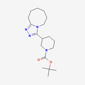 Tert-butyl 3-(5,6,7,8,9,10-hexahydro-[1,2,4]triazolo[4,3-a]azocin-3-yl)piperidine-1-carboxylate