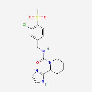 N-[(3-chloro-4-methylsulfonylphenyl)methyl]-2-(1H-imidazol-2-yl)piperidine-1-carboxamide