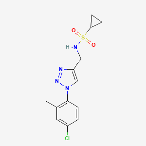 N-[[1-(4-chloro-2-methylphenyl)triazol-4-yl]methyl]cyclopropanesulfonamide