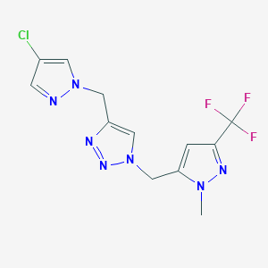 4-[(4-Chloropyrazol-1-yl)methyl]-1-[[2-methyl-5-(trifluoromethyl)pyrazol-3-yl]methyl]triazole