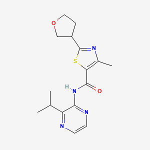 4-methyl-2-(oxolan-3-yl)-N-(3-propan-2-ylpyrazin-2-yl)-1,3-thiazole-5-carboxamide