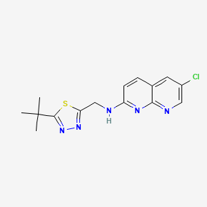 N-[(5-tert-butyl-1,3,4-thiadiazol-2-yl)methyl]-6-chloro-1,8-naphthyridin-2-amine