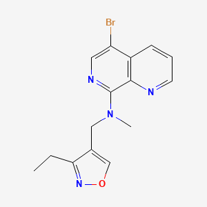 5-bromo-N-[(3-ethyl-1,2-oxazol-4-yl)methyl]-N-methyl-1,7-naphthyridin-8-amine