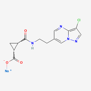 sodium;(1R,2S)-2-[2-(3-chloropyrazolo[1,5-a]pyrimidin-6-yl)ethylcarbamoyl]cyclopropane-1-carboxylate