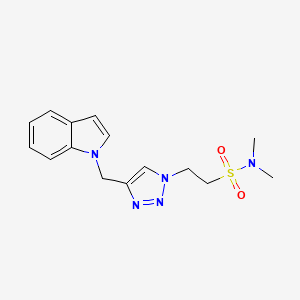 2-[4-(indol-1-ylmethyl)triazol-1-yl]-N,N-dimethylethanesulfonamide