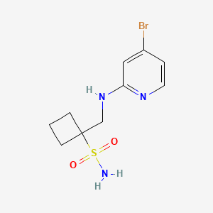 molecular formula C10H14BrN3O2S B7447926 1-[[(4-Bromopyridin-2-yl)amino]methyl]cyclobutane-1-sulfonamide 