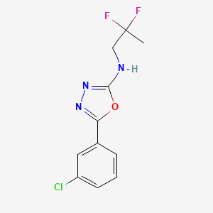 5-(3-chlorophenyl)-N-(2,2-difluoropropyl)-1,3,4-oxadiazol-2-amine