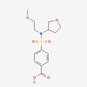 molecular formula C14H19NO6S B7447951 4-[2-Methoxyethyl(oxolan-3-yl)sulfamoyl]benzoic acid 