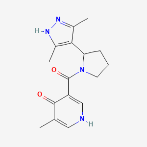 3-[2-(3,5-dimethyl-1H-pyrazol-4-yl)pyrrolidine-1-carbonyl]-5-methyl-1H-pyridin-4-one