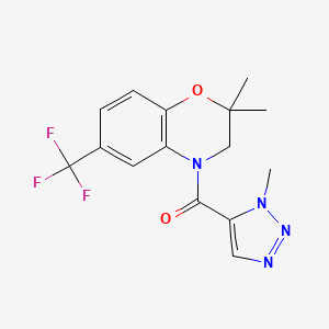 [2,2-dimethyl-6-(trifluoromethyl)-3H-1,4-benzoxazin-4-yl]-(3-methyltriazol-4-yl)methanone