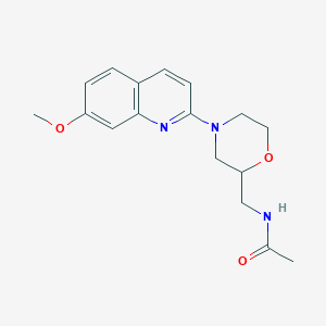 N-[[4-(7-methoxyquinolin-2-yl)morpholin-2-yl]methyl]acetamide