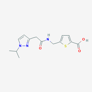 5-[[[2-(1-Propan-2-ylpyrazol-3-yl)acetyl]amino]methyl]thiophene-2-carboxylic acid