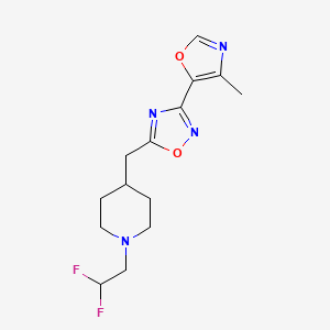 5-[[1-(2,2-Difluoroethyl)piperidin-4-yl]methyl]-3-(4-methyl-1,3-oxazol-5-yl)-1,2,4-oxadiazole