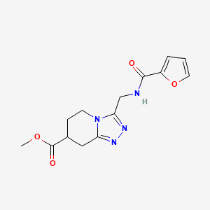 Methyl 3-[(furan-2-carbonylamino)methyl]-5,6,7,8-tetrahydro-[1,2,4]triazolo[4,3-a]pyridine-7-carboxylate