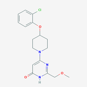 molecular formula C17H20ClN3O3 B7448018 4-[4-(2-chlorophenoxy)piperidin-1-yl]-2-(methoxymethyl)-1H-pyrimidin-6-one 