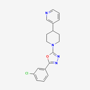 2-(3-Chlorophenyl)-5-(4-pyridin-3-ylpiperidin-1-yl)-1,3,4-oxadiazole