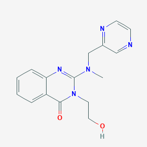 3-(2-Hydroxyethyl)-2-[methyl(pyrazin-2-ylmethyl)amino]quinazolin-4-one