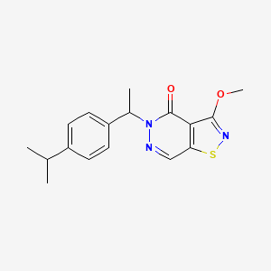 molecular formula C17H19N3O2S B7448056 3-Methoxy-5-[1-(4-propan-2-ylphenyl)ethyl]-[1,2]thiazolo[4,5-d]pyridazin-4-one 