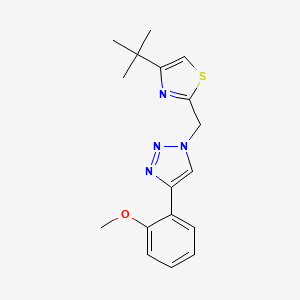 4-Tert-butyl-2-[[4-(2-methoxyphenyl)triazol-1-yl]methyl]-1,3-thiazole