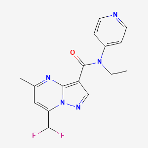 7-(difluoromethyl)-N-ethyl-5-methyl-N-pyridin-4-ylpyrazolo[1,5-a]pyrimidine-3-carboxamide