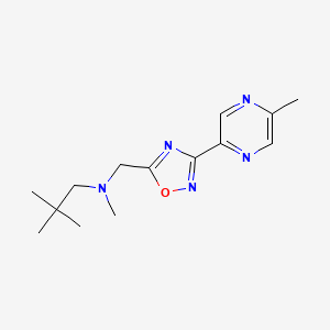 molecular formula C14H21N5O B7448104 N,2,2-trimethyl-N-[[3-(5-methylpyrazin-2-yl)-1,2,4-oxadiazol-5-yl]methyl]propan-1-amine 