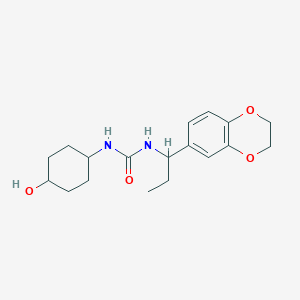 1-[1-(2,3-Dihydro-1,4-benzodioxin-6-yl)propyl]-3-(4-hydroxycyclohexyl)urea