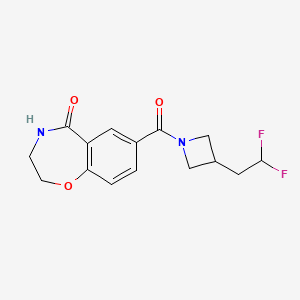 7-[3-(2,2-difluoroethyl)azetidine-1-carbonyl]-3,4-dihydro-2H-1,4-benzoxazepin-5-one