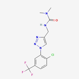 3-[[1-[2-Chloro-5-(trifluoromethyl)phenyl]triazol-4-yl]methyl]-1,1-dimethylurea