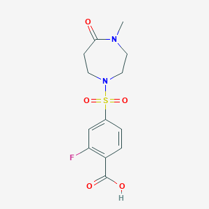 2-Fluoro-4-[(4-methyl-5-oxo-1,4-diazepan-1-yl)sulfonyl]benzoic acid