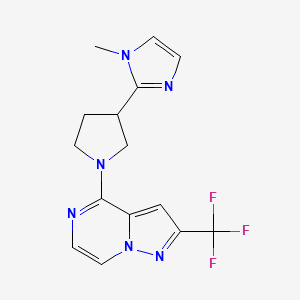 4-[3-(1-Methylimidazol-2-yl)pyrrolidin-1-yl]-2-(trifluoromethyl)pyrazolo[1,5-a]pyrazine