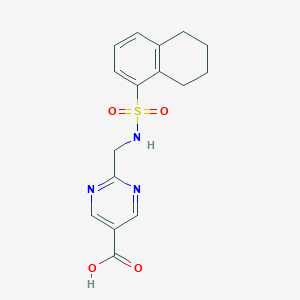 2-[(5,6,7,8-Tetrahydronaphthalen-1-ylsulfonylamino)methyl]pyrimidine-5-carboxylic acid