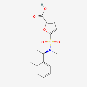 5-[methyl-[(1R)-1-(2-methylphenyl)ethyl]sulfamoyl]furan-2-carboxylic acid