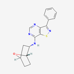 molecular formula C17H16N4OS B7448236 N-[(1S,2S,4R)-7-oxabicyclo[2.2.1]heptan-2-yl]-3-phenyl-[1,2]thiazolo[4,5-d]pyrimidin-7-amine 