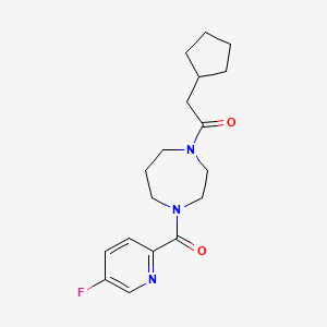 2-Cyclopentyl-1-[4-(5-fluoropyridine-2-carbonyl)-1,4-diazepan-1-yl]ethanone