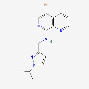 5-bromo-N-[(1-propan-2-ylpyrazol-3-yl)methyl]-1,7-naphthyridin-8-amine