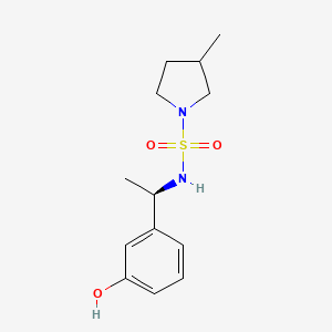 molecular formula C13H20N2O3S B7448275 N-[(1R)-1-(3-hydroxyphenyl)ethyl]-3-methylpyrrolidine-1-sulfonamide 