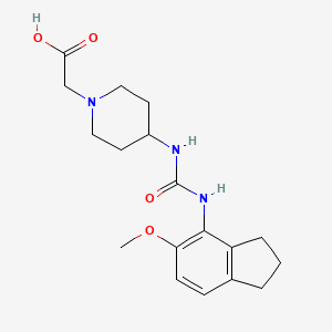 2-[4-[(5-methoxy-2,3-dihydro-1H-inden-4-yl)carbamoylamino]piperidin-1-yl]acetic acid