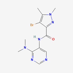 4-bromo-N-[4-(dimethylamino)pyrimidin-5-yl]-1,5-dimethylpyrazole-3-carboxamide