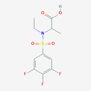 molecular formula C11H12F3NO4S B7448321 2-[Ethyl-(3,4,5-trifluorophenyl)sulfonylamino]propanoic acid 